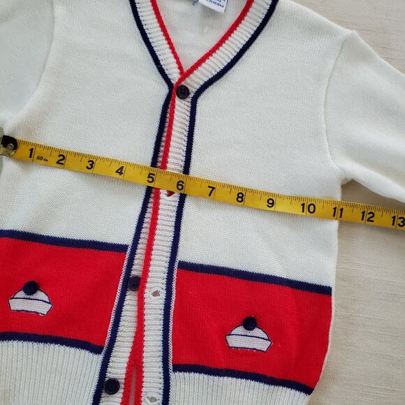 Vintage Sailor Knit Cardigan 4t *missing button - Picture 6 of 7